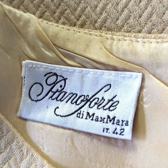 VTG MaxMara Pianoforte Wool Top 42 IT M Quiet Luxury Coastal 80s Chic Minimalist - Picture 2 of 11